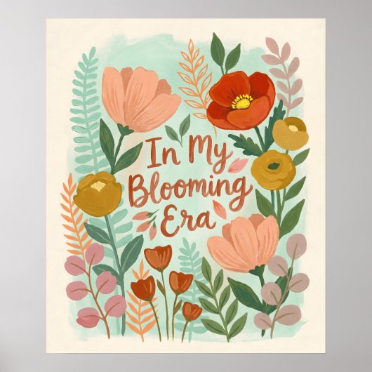 Held abstracte bloem botanische kunst, lente bloem poster (Voorkant)