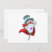 Held als verpleegster met injectiespuit briefkaart (Voorkant / Achterkant)