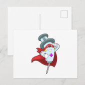 Held als verpleegster met spuit briefkaart (Voorkant / Achterkant)