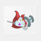 Held als verpleegster met spuit fleece deken (Voorkant (Horizontaal))