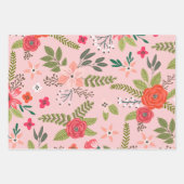 Held bloemmotief met bessen inpakpapier vel (Voorkant 2)