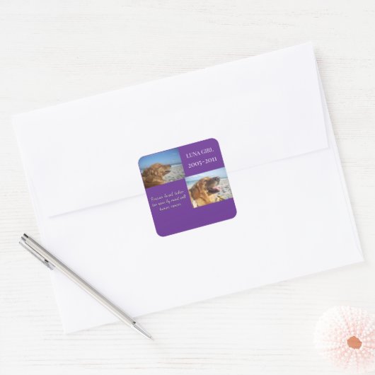 Held Close, Never Forgotten Vierkante Sticker (Envelop)