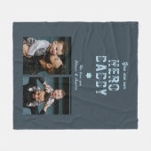 Held Daddy Vaderdag 2 Foto Collage Fleece Deken (Voorkant (Horizontaal))