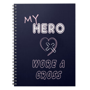 Held een kruis notebooks Jezus christelijke vrouw Notitieboek