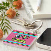 Held Hart Oog Ik Hou Van Canasta Sleutelhanger (Voorkant Rechts)