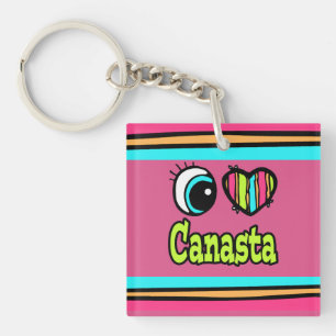 Held Hart Oog Ik Hou Van Canasta Sleutelhanger
