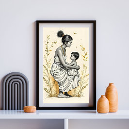 Held in Grace – A Mother's Quiet Embrace Poster