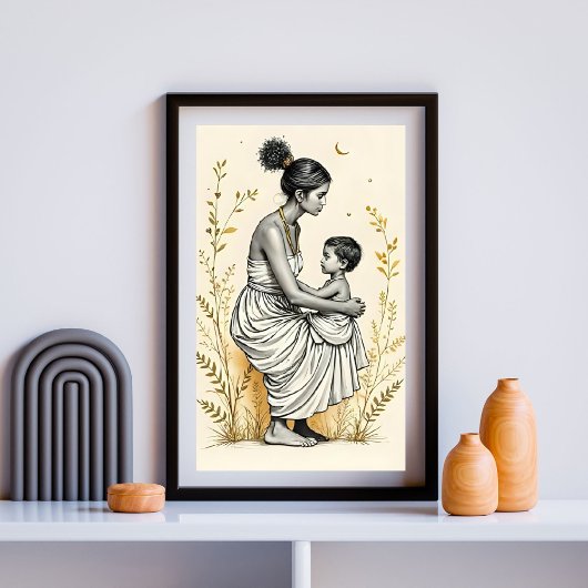 Held in Grace – A Mother's Quiet Embrace Poster