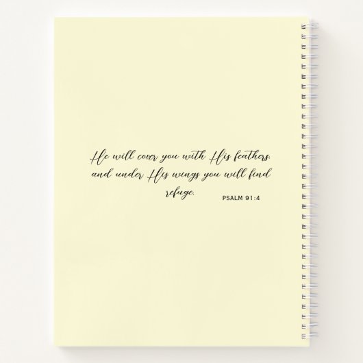 Held in His Arms Scripture personalized Notitieboek (Achterkant)