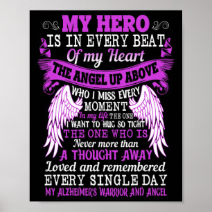 Held is Hart Engel Gedachte Alzheimerheimer's Oorl Poster