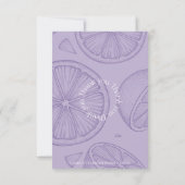 Held minimalistisch citrus bruidsboeket bedankkaart (Achterkant)