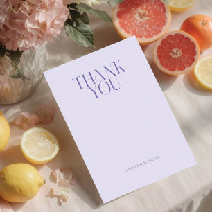 Held minimalistisch citrus bruiloftsfeest bedankkaart