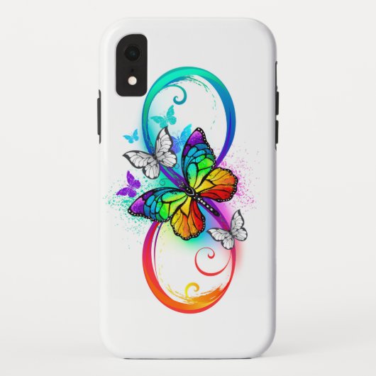 Held oneindig met regenboog vlinder Case-Mate iPhone case (Achterkant)