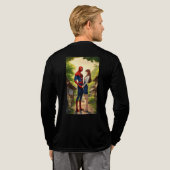 "Held ontmoet hart" Tri-Blend Shirt (Achterkant)