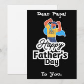 Held papa Fijne Vaderdag ontwerp Feestdagenkaart (Voorkant / Achterkant)