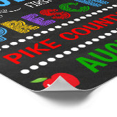 Held schoolbord eerste dag peuterspeelzaal bord poster (Hoek)