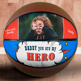 Held Superheld Papa Vaderdag Foto Basketbal