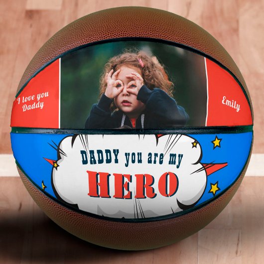 Held Superheld Papa Vaderdag Foto Basketbal