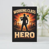 Held van de Werkende Klasse Bedankkaart (Staand voorkant)