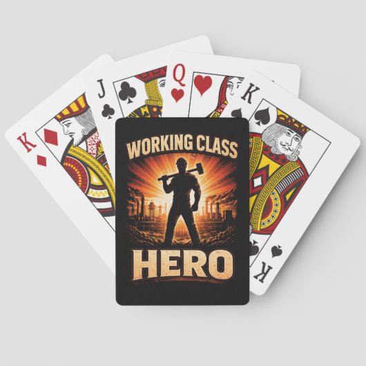 Held van de werkende klasse pokerkaarten (Achterkant)