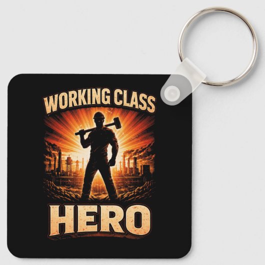 Held van de Werkende Klasse Sleutelhanger (Achterkant)
