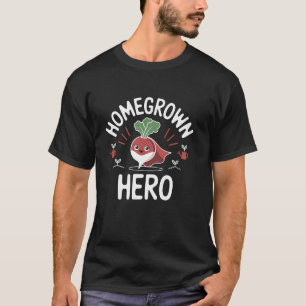 Held van eigen bodem Schattige tuinierder radijs b T-shirt