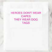 Helden Draag geen capes Rechthoekige Sticker (Tas)