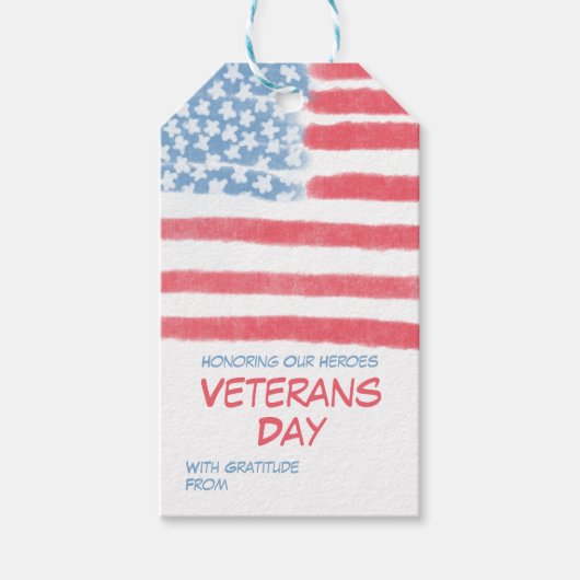 Helden eren | Viering van Veterans Day Cadeaulabel (Voorkant)