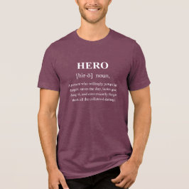 Helden Grappig Karakter Definitie Met Witte Tekst Tri-Blend Shirt