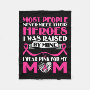 Helden Ik Draag Roze Voor Mijn Moeder Borstkanker  Fleece Deken
