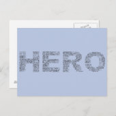 Helden in de strijd tegen kanker (zwarte tekst) briefkaart (Voorkant / Achterkant)