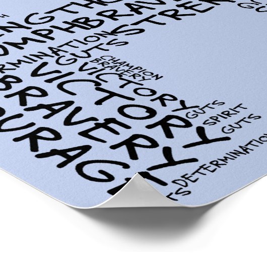 Helden in de strijd tegen kanker (zwarte tekst) poster (Hoek)