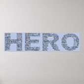 Helden in de strijd tegen kanker (zwarte tekst) poster (Voorkant)