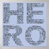 Helden in de strijd tegen kanker (zwarte tekst) poster (Voorkant)