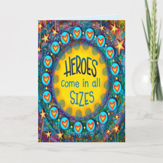 Helden komen in alle maten Dank u Inspirivity Kaart (Voorkant)