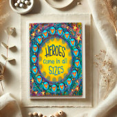 Helden komen in alle maten Dank u Inspirivity Kaart