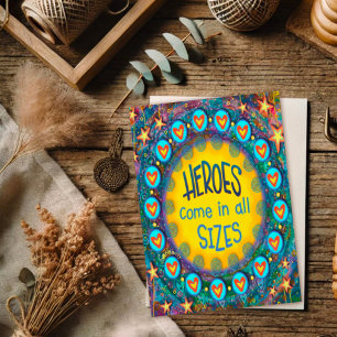 Helden komen in alle maten Dank u Inspirivity Kaart