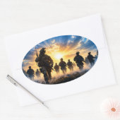 Helden ovale sticker (Envelop)