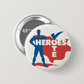 Helden stemmen! Button (Voorkant /achterkant)