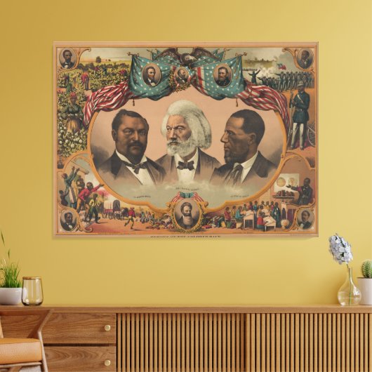 helden van de gekleurde ras 1881 Frederick Douglas Canvas Afdruk (Insitu (Woonkamer))
