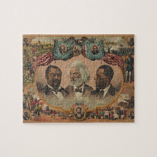 helden van de gekleurde ras 1881 Frederick Douglas Legpuzzel (Horizontaal)