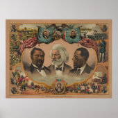 helden van de gekleurde ras 1881 Frederick Douglas Poster (Voorkant)