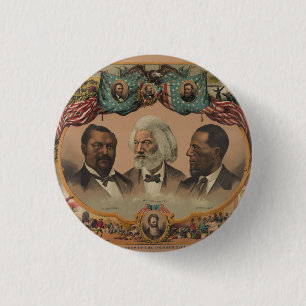 helden van de gekleurde ras 1881 Frederick Douglas Ronde Button 3,2 Cm