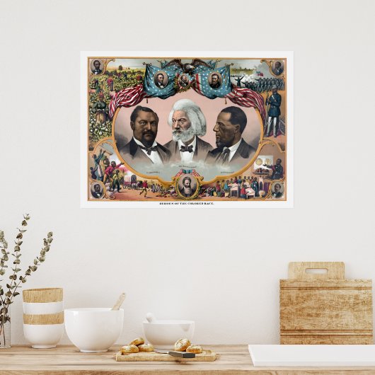 helden van de gekleurde ras poster (Keuken)