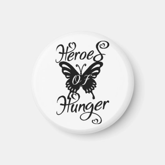 Helden van de honger Ronde magneet Vlinder (Voorkant)