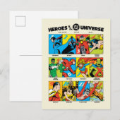 Helden van het DC™ Universum Briefkaart (Voorkant / Achterkant)