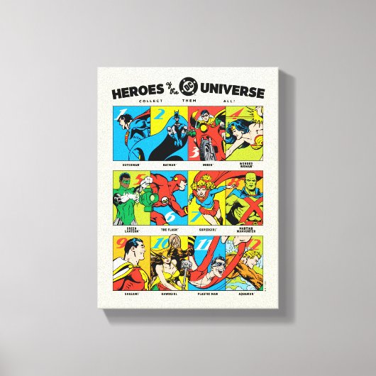 Helden van het DC™ Universum Canvas Afdruk (Voorkant)