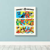 Helden van het DC™ Universum Canvas Afdruk (Insitu (Houten vloer))