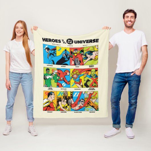 Helden van het DC™ Universum Fleece Deken (In situ)