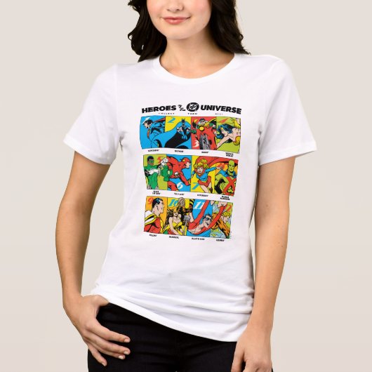 Helden van het DC™ Universum Tri-Blend Shirt (Voorkant)